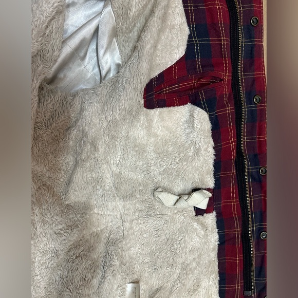 Men’s Subscript S, NY, NY (size L),  plaid, military-style coat/jacket - Picture 9 of 11